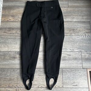 Women’s Schoeller Switzerland Vintage Stirrup Wool Ski Snow Pants Black Sz 12